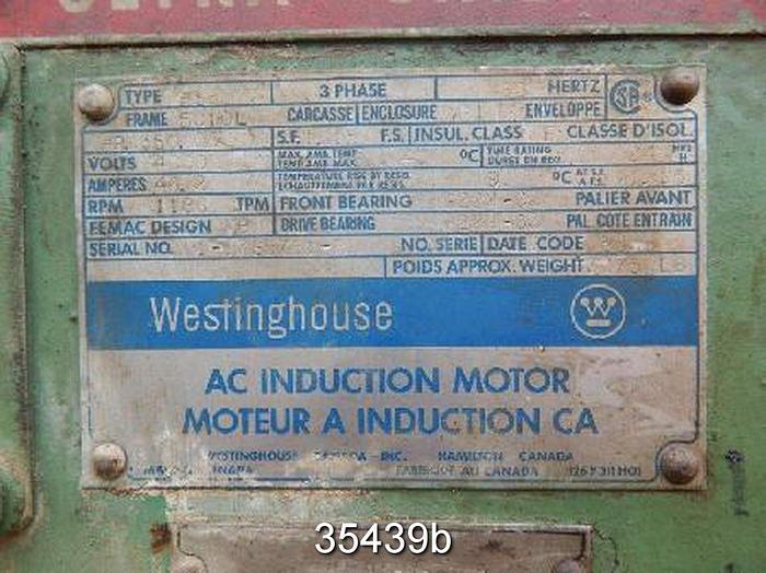 Used Westinghouse 350 Hp, 1186 RPM, 575 Volts, 5010L Frame Ac Motor #35439
