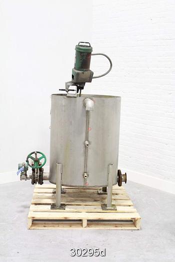 Used Stainless Steel Mixing Tank, 30" Diameter, 40" Height, witn Lightnin XJ-30 Top Mount Agitator #30295
