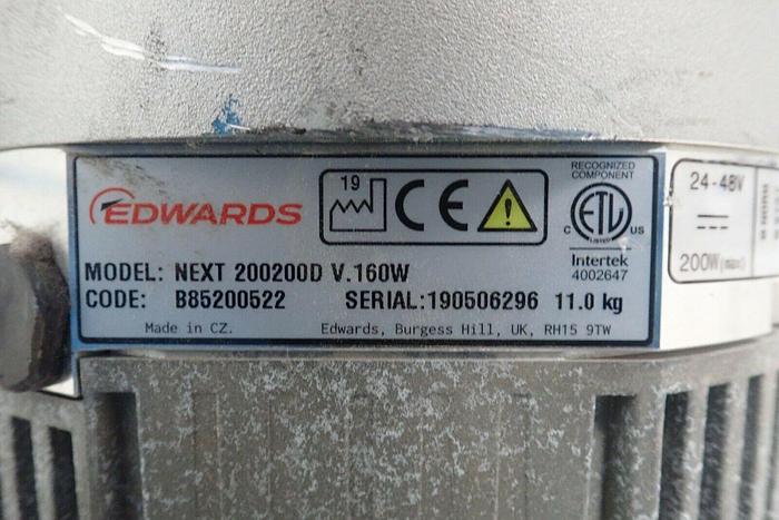 Used Edwards NEXT 200200D V. 160W B85200522 Turbomolecular Vacuum Pump