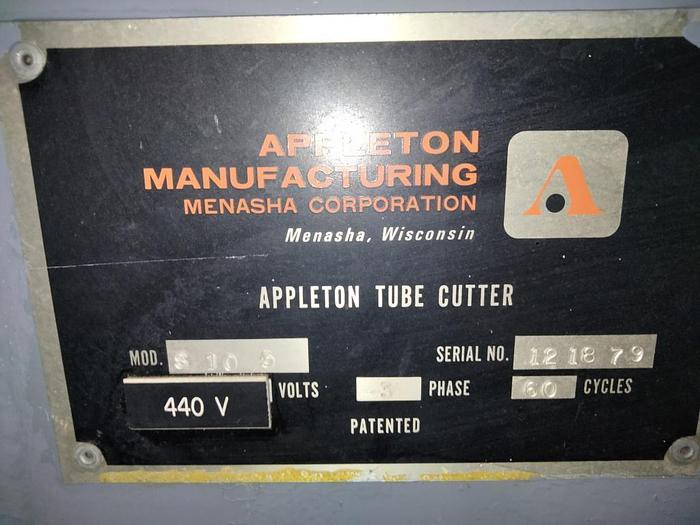 Used 60" APPLETON MODEL S 10 5 SEMI AUTO 60" L X 6" DIA,  CORE CUTTER