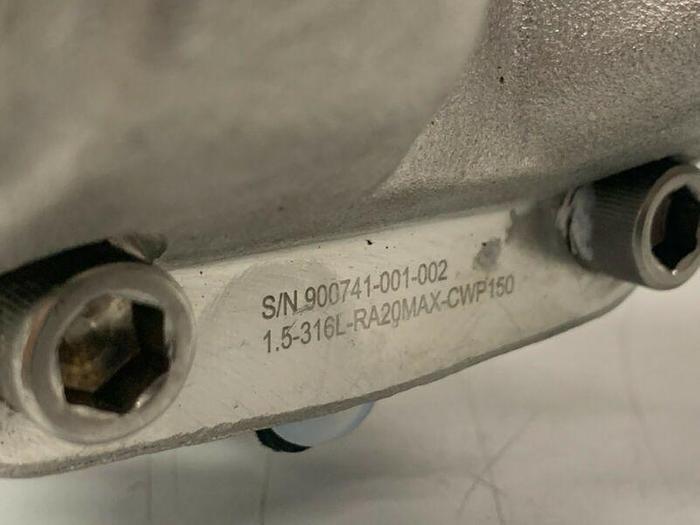 Used ITT Pure-FLO 1.5-316L-RA20MAX-CWP150 Diaphragm Valve w/ 1 1/2" Sanitary Fittings