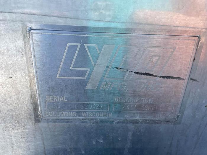 Used Lyco Manufacturing, Inc. 24" Wide Screen