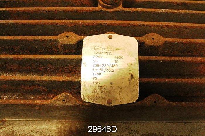 Used Baldor M4103 25 Hp-1760 Rpm Ac Motor #29646