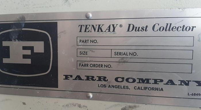 Used Dust Collector, Baghouse, 846 SF, Farr Tenkay, Cartridge, Mdl C3 #S744534