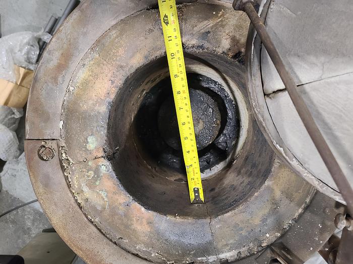 Used Speedy Melt Gas Fired Metal Foundry Melting Furnace Loaded with