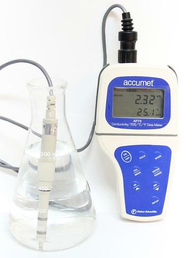 Used Accumet Fisher Scientific AP75 Portable Waterproof Conductivity Meter (4735)