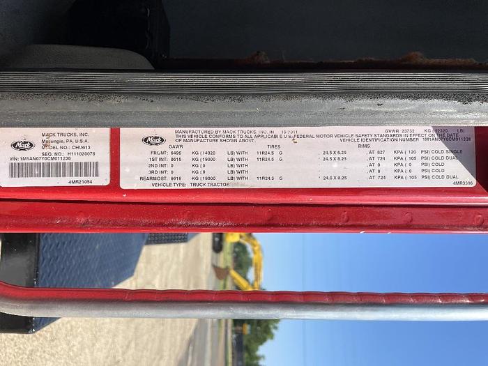 Used 2012 Mack Trucks, Incorporated CHU613