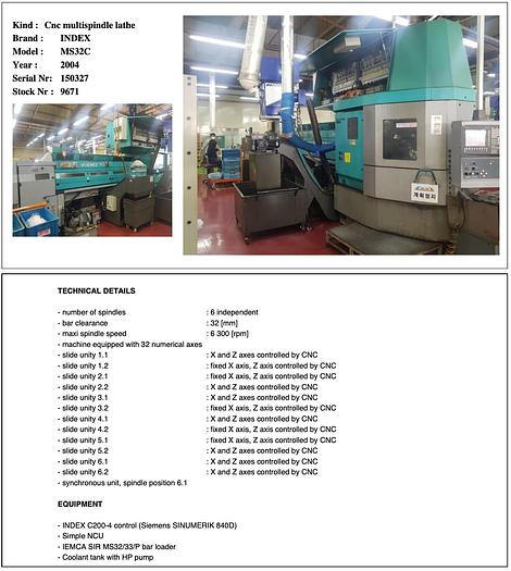 Usado 2004 INDEX MS32C