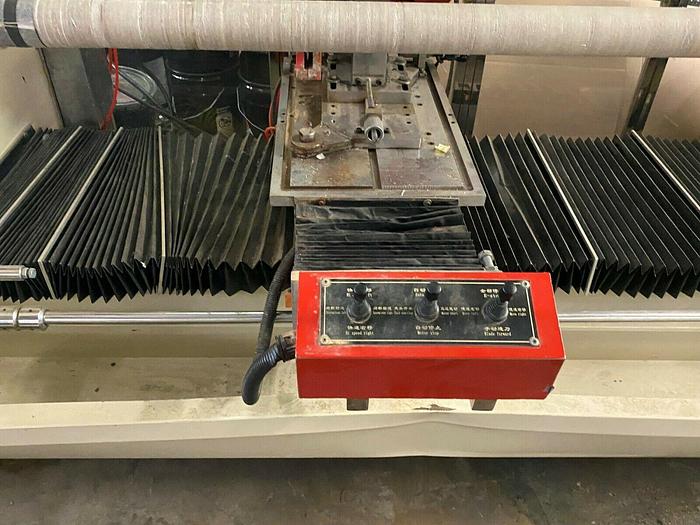 Used 62" BALONEY LOG SINGLE KNIFE SLITTER ADHEASIVE TAPES MFG 2012