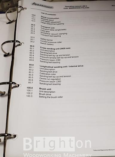 Used 1999 Heeseman LSM 8 used widebelt sander.