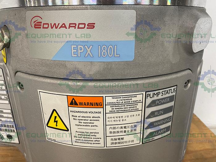 Used Edwards EPX180L Dry Vacuum Pump 208V MCM TIM 3/8 Water Connector 106 CFM