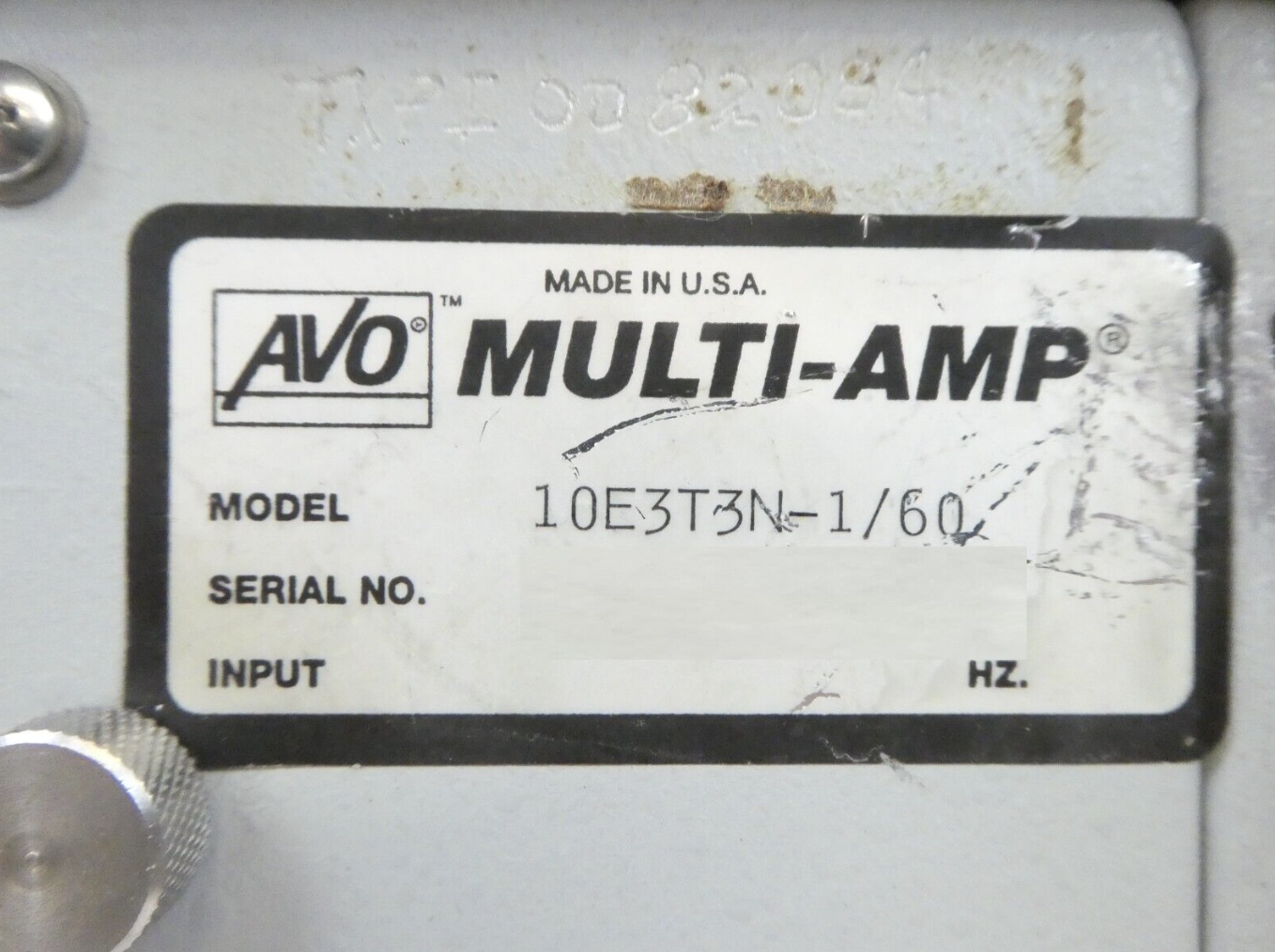 Used AVO Multi-Amp 10E373N-1/60 PULSAR Universal Test System Power On Tested Surplus