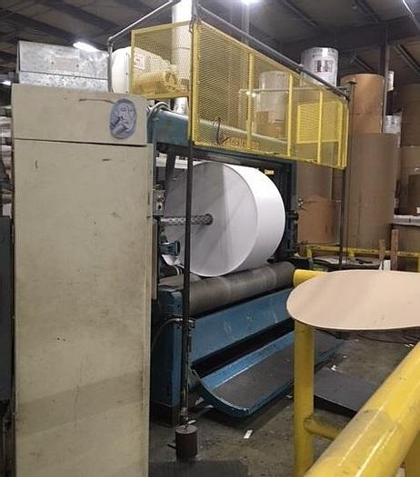 Used 72" (1.82M) BERSTROM TWO DRUM SLITTER REWINDER 40" OD REW