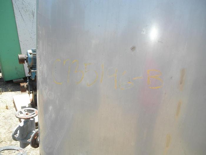 Used Tank, 750 Gallon, S/st, Agit, 3 HP, (4) #C735196