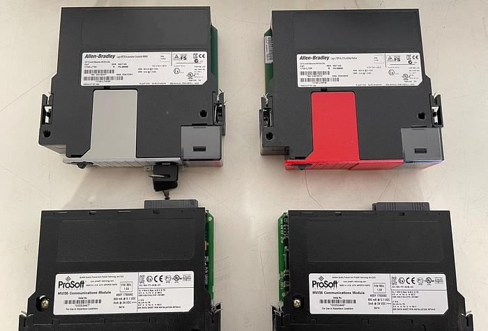 Used Allen-Bradley 1756-L73S, 1756-En2T & 1756-PB72 on 1756-A17 ControlLogix Chassis