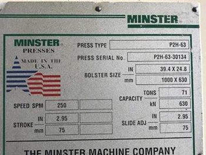 Used 2002 MINSTER P2H-63-39x24-FW