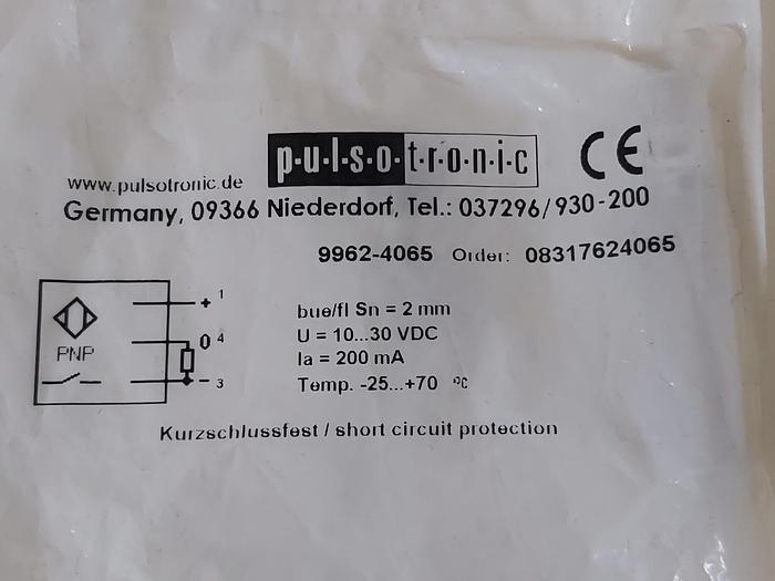 3 Stk. Induktiver Sensor DC, KJ2-M12MB60-DPS-V2, 9962-4065, Pulsotronic neu