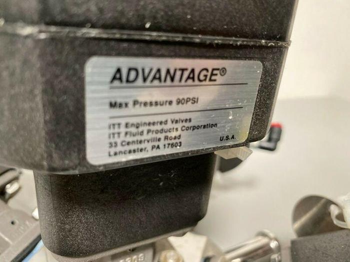 Used 5 ITT Sherotec Stainless Steel Diaphragm Valves w/ Position Monitors