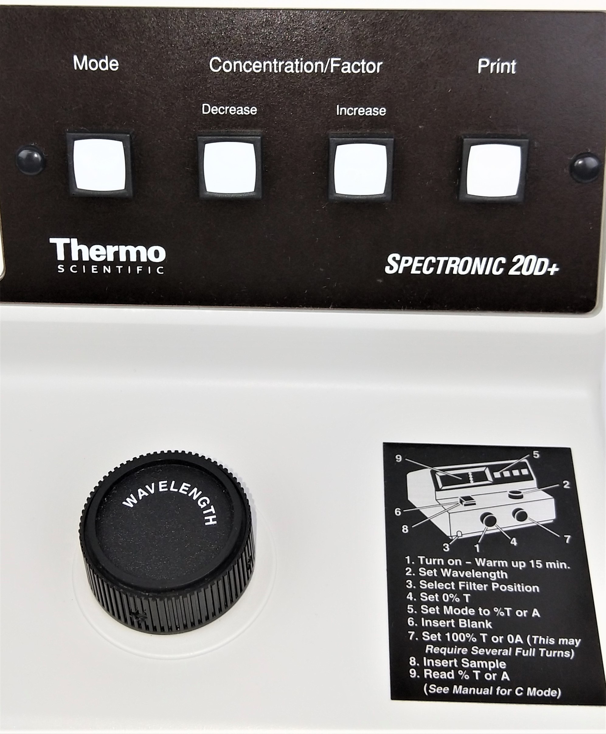 Used Thermo Spectronic 20D+ Visible Spectrophotometer 340 to 950nm