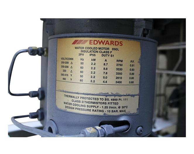 Used EDWARDS WATER COOLER MOTOR D 112M AND D 90L WITH HOFFMAN CONTR...