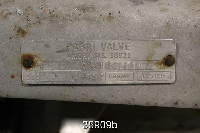 Used Fabri 6" Hand Operated Knife Gate Valve #35909