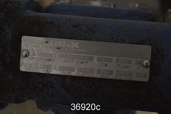 Used Dezurik 1" Plug Valve, 9384158 #36920
