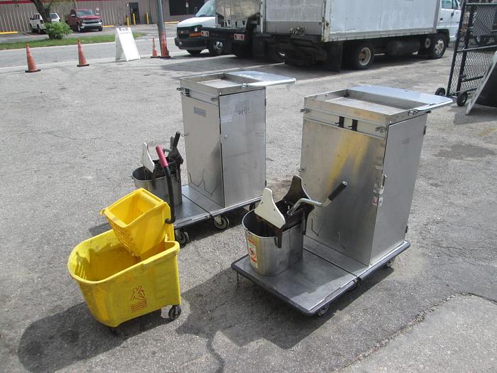 Used House Keeping Carts and Mops Buckets