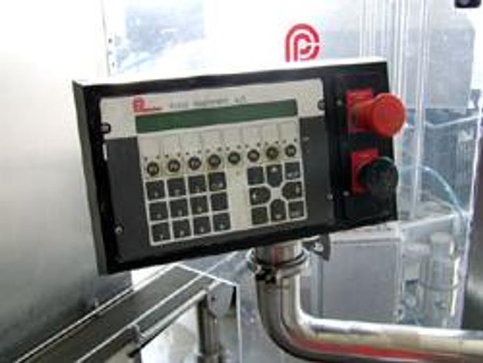 Używane Karuzelowe urządzenie do dozowania pasztetów, past, zup, gulaszy, itp. z napawaniem pokrywek aluminiowych