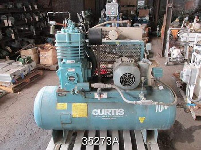 Used Curtis LV9710-A3 10 Hp Air Compressor #35273