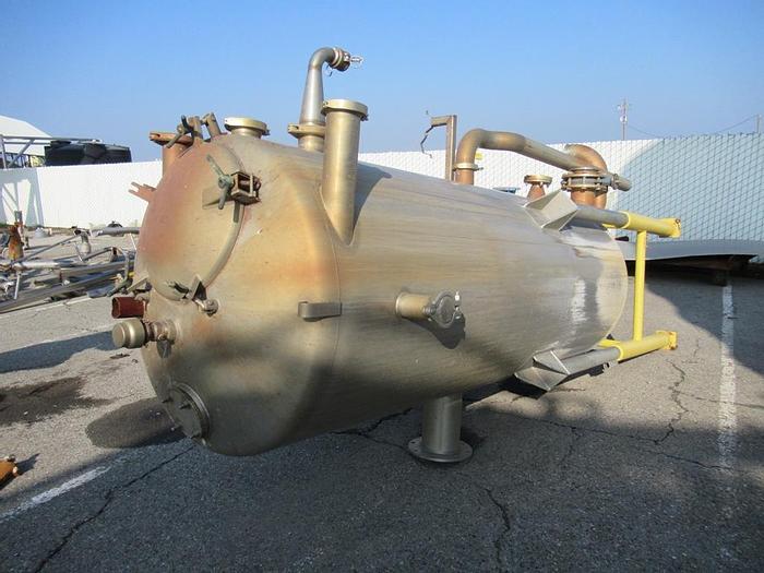 Used Tank, 800 Gallon, S/st, 3.5' x 9', Cone Btm, #S742245