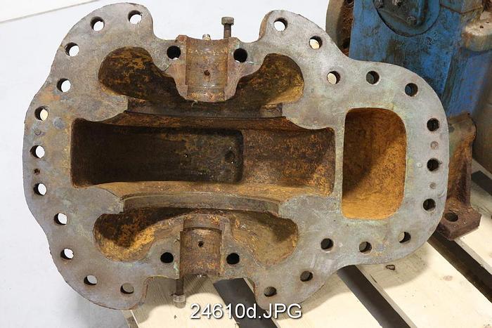 Used Goulds 3405 Goulds 3405, 8X10X12, 6 Vanes, 12" Impeller Diameter, Ductile Iron Casing, Bronze Impeller, Packing, Impeller Is Split, Staggered And Skewed. #24610