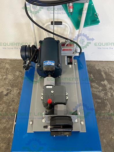 Used Leeson A6C17EB20M Metering Peristaltic Pump w/ Adjustable Rolling Cart 115/230V