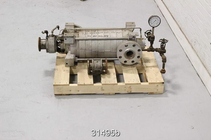 Used Carver RS9-CCG-CBA-777  8-Stage High Pressure Feed Water Pump #31495