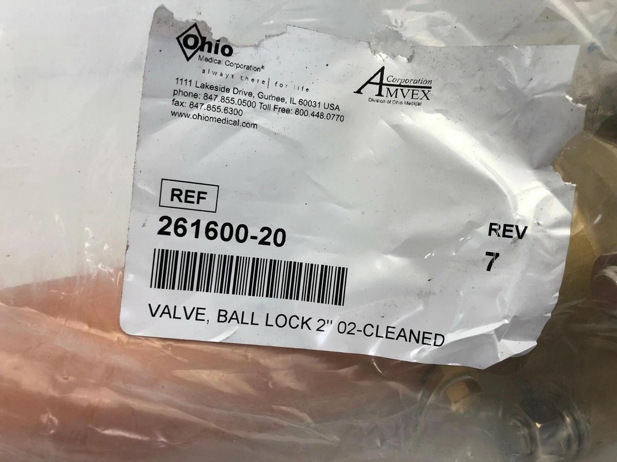 Ohio Medical Header Ball Valve 261600-20