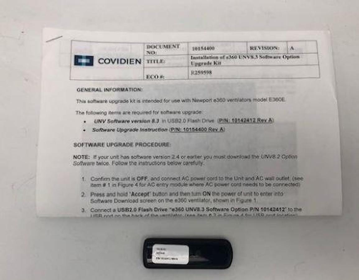 Medtronic Newport E360 Operating Software 10142412