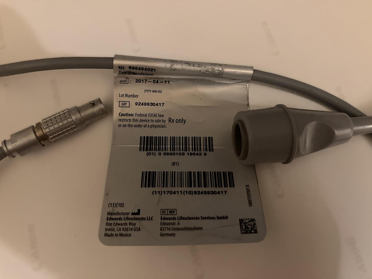 Used Terumo Cardiovascular IBP Interface Cable
