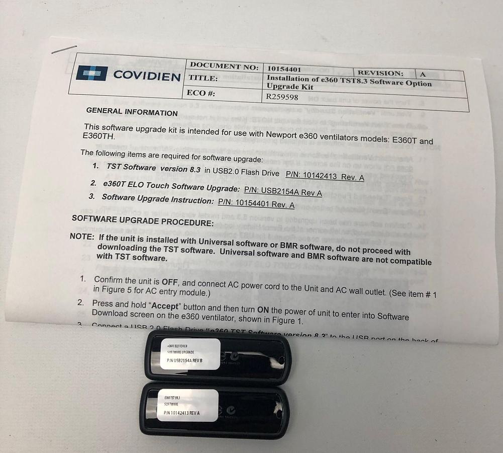 Medtronic Newport E360 Operating Software 10142413
