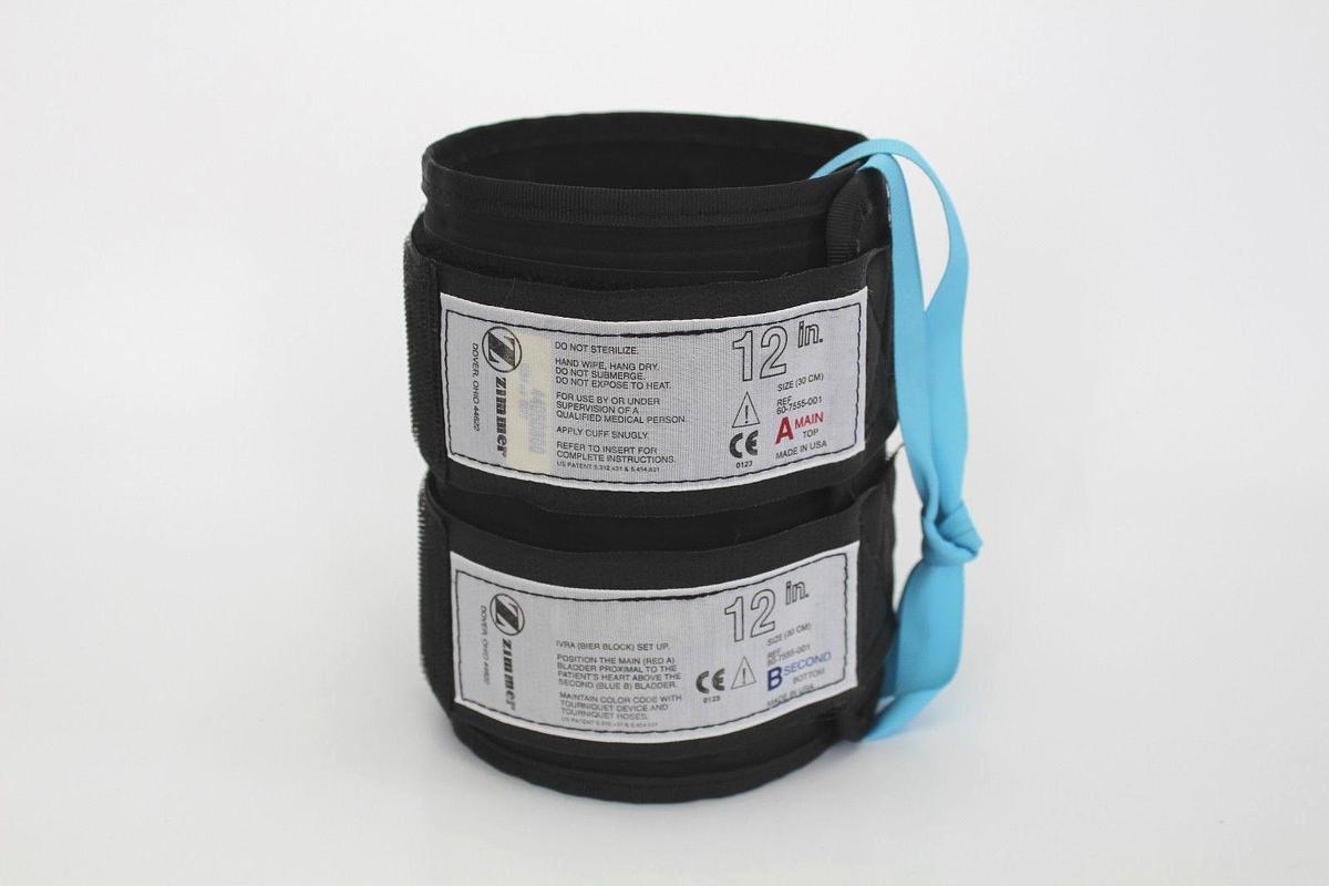 Refurbished 12" Zimmer Dual Bladder and Dual Hose Tourniquet  Reusable Cuff 60-7555-001
