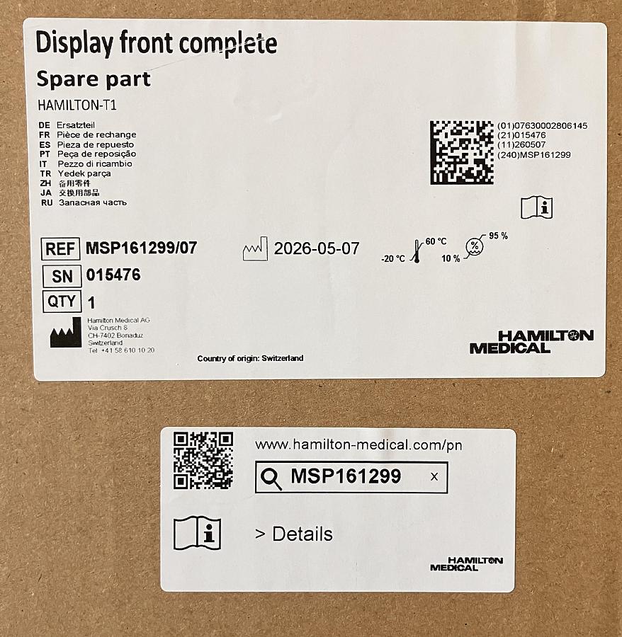 Display Front, Complete