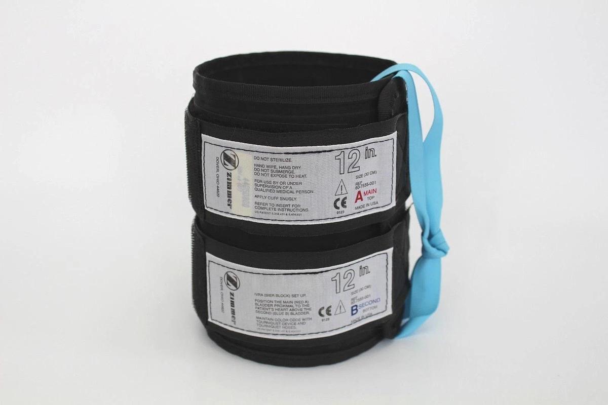 Refurbished 12" Zimmer Dual Bladder and Dual Hose Tourniquet Reusable Cuff 60-7555-001