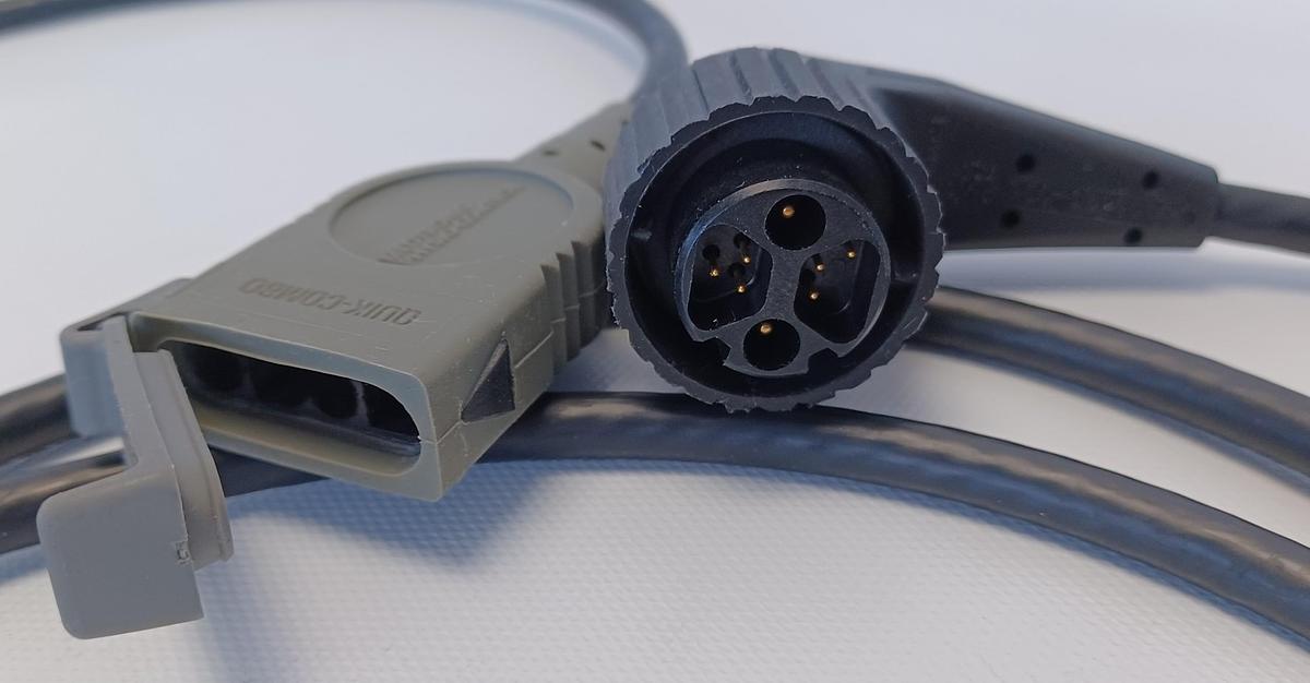 Used Stryker PhysioControl Lifepak 20/20e QUIK-COMBO Therapy Cable 11110-000040