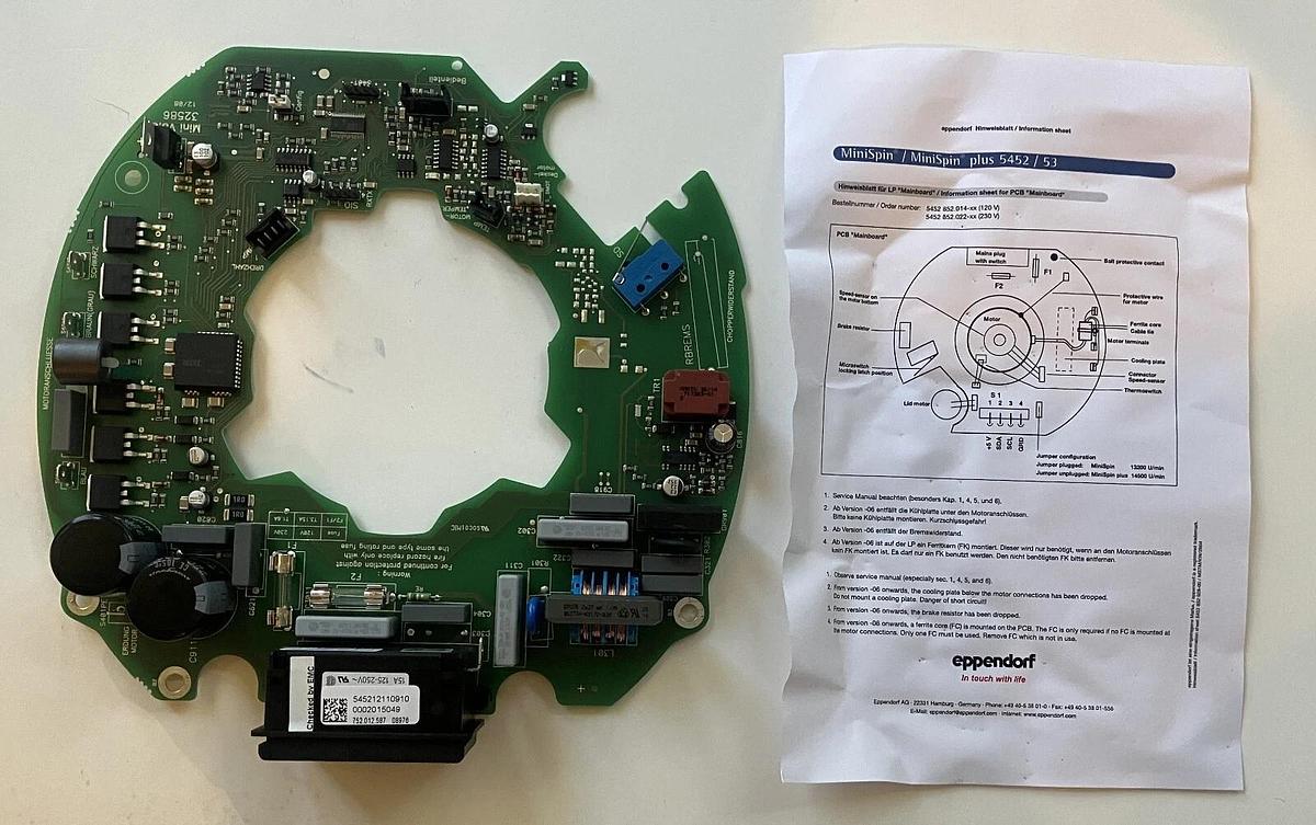 eppendorf MiniSpin Mainboard PCB 5452-852-014