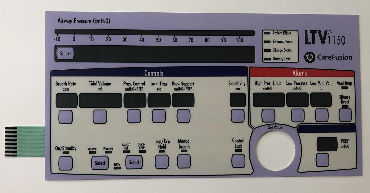 Zoll Vyaire LTV-1150 Keypad Assy 17513-006