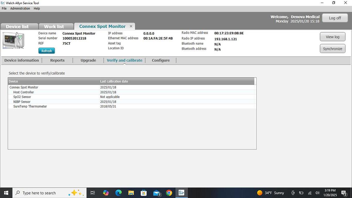 Refurbished Baxter Welch Allyn CSM Connex Spot 75MT-B
