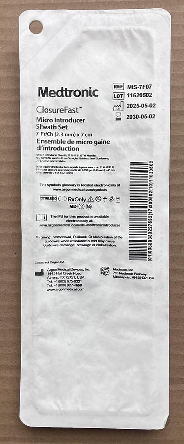 Medtronic ClosureFast Micro Introducer Sheath MIS-7F07