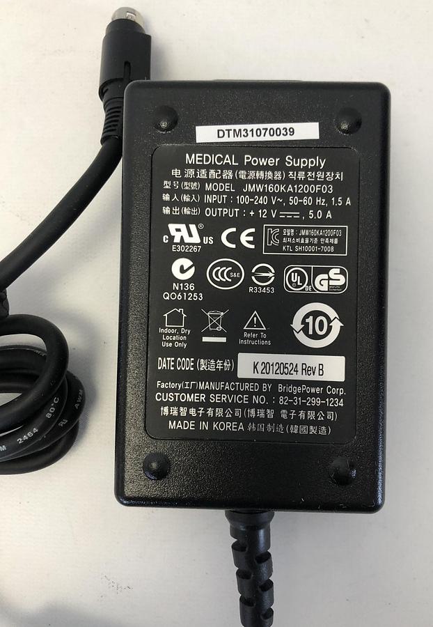 Used Medtronic Newport e360T External Touch screen AC Adapter