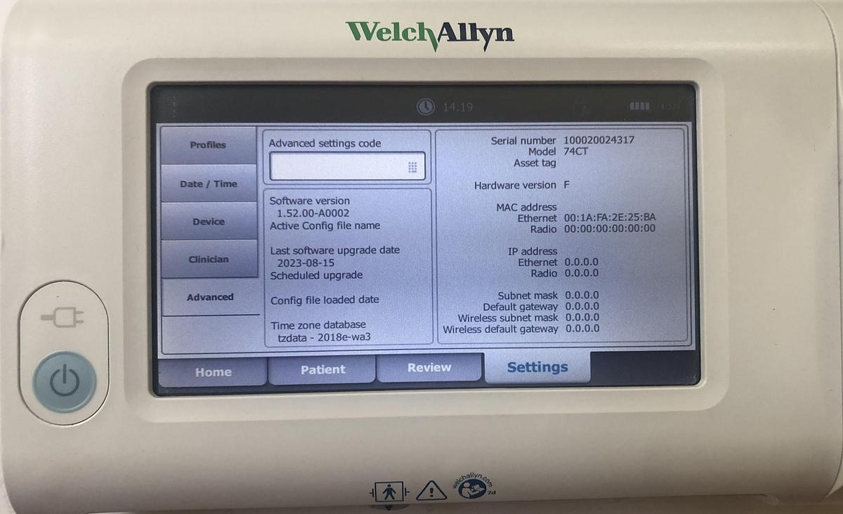 Refurbished Baxter Welch Allyn CSM Connex Spot 75CT-B