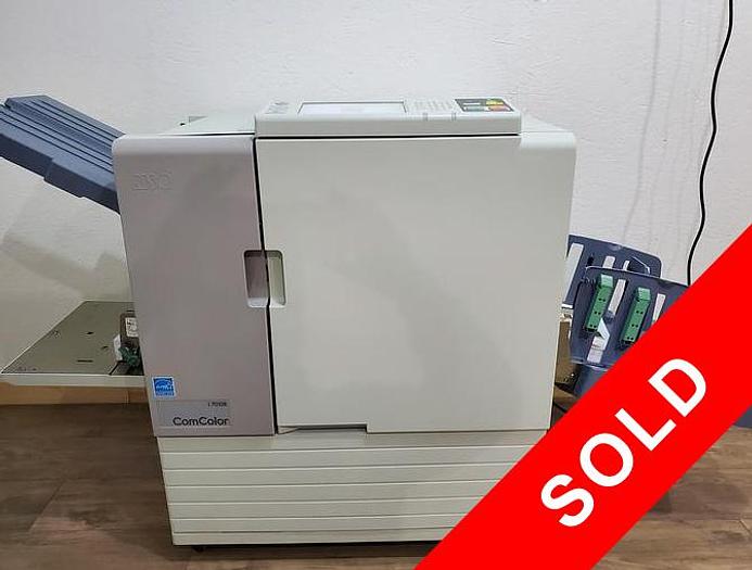 Used Riso ComColor 7010R Full Color Inkjet Printer with Auto Stacking Tray. Only 450K Meter!