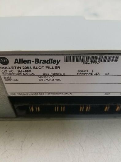 Used Allen Bradley Bulletin 2094 Slot Filler Kinetix 6000 2094-PRF Series A
