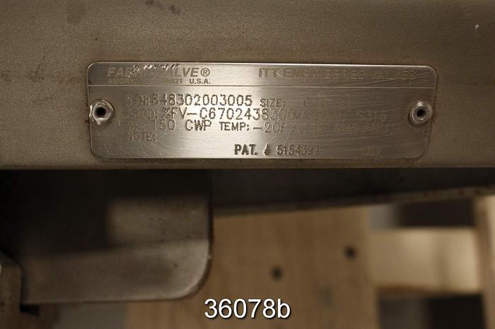 Used Fabri 6" Hand Operated Knife Gate Valve #36078